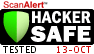 HACKER SAFE certified sites prevent over 99.9% of hacker crime.